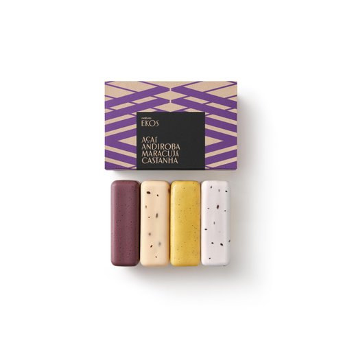 natura - Ekos Castanha, Andiroba, Açaí & Maracujá Bar Soap Set (4 Pack) - 4 Exfoliating Soap Bars - Pure Plant Oils - Vegan Skin Care - Brazilian Beauty Secrets - Self Care - 3.5oz (100g)