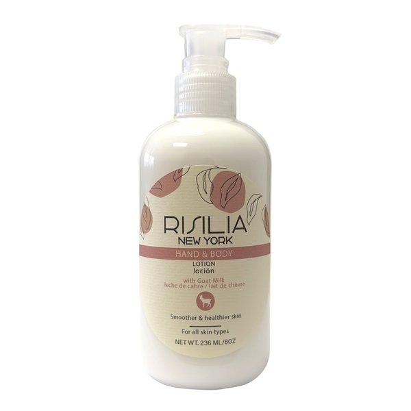 RISILIA Hand & Body Lotion with Goat Milk, 8 Oz, Made in USA & Cruelty-Free