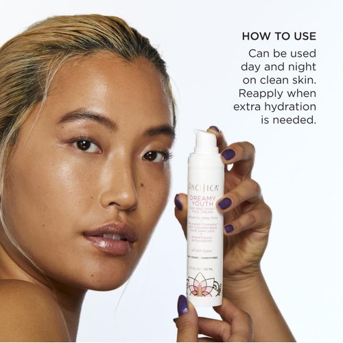 Pacifica Beauty Dreamy Youth Day and Night Face Cream - 1.7 Fl Oz (Pack of 2)- Moisturizer - For Dry and Aging Skin - Peptides, Grapeseed Oil, Floral Stem Cells - Sulfate + Paraben Free - Vegan and Cruelty Free