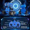 SEFCVTC Robot Toys, Rechargeable RC Robots for Kids, Remote Control Robot Toy with Gesture Sensing, LED Eyes, Flexible Head & Arms, Dance Moves and Music for 4 5 6 7 8 Years Old Boys Girls, Blue