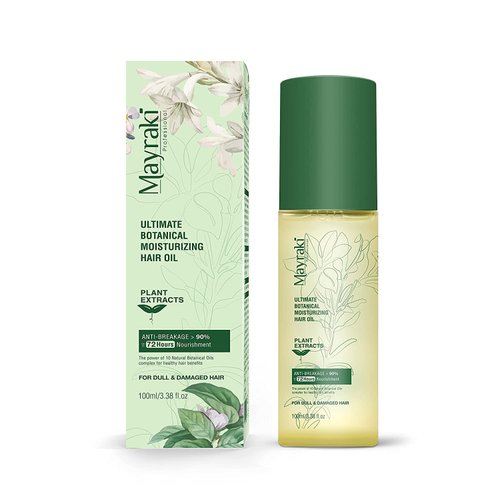 Mayraki Hair Growth Oil | Ultimate Moisturizing Hair Oil Treatment | Revitalizing Lightweight Hair Oil for Curly Frizzy Hair | Repair Damaged Hair and Dry Scalp | 100ml | 3.38 fl. oz.