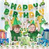 56Pcs Garbage Truck Birthday Party Supplies, Trash Truck Theme Birthday Decorations Set Includes Happy Birthday Banner Garbage Truck Hanging Swirls Garbage Truck Cake & Cupcake Toppers Balloons