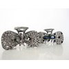 Generic Medium blue or smoke gray crystal bow metal hair claw clip bridal clip (Primary color: Blue)