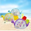 Auony Beach Toy Mesh Beach Bag Kids Shell Bag Dinosaur Beach Sand Toy Totes for Holding Shells Beach Toys Sand Toys Swimming Accessories for Boys Girls Picking Up Shells (Green)