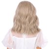 WAVELNM Blonde Wigs for Kids Child Short Dirty Blonde Curly Wavy Wig Girls Ash Blonde Side Part Bob Wigs Synthetic Wig with Wig Cap