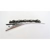 Generic Silver alligator hair claw clip with clusters of gray crystals (Length: 5)