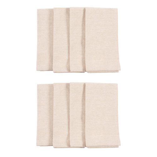 KAF Home Overbrook Chambray Dinner Napkins - Set of 8 (Beige)