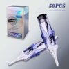 BRONC Assorted Tattoo Cartridge Needles 50pcs Mixed Tattoo Needle Cartridges Round Liner 0.35mm #12 Standard RL (3RL 5RL 7RL 9RL 11RL) for Rotary Tattoo Machine