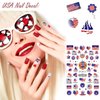 8 Sheets 4th of July Nail Art Stickers Patriotic Designer Nail Decals American Independence Day Nail Stickers I Love America Self-Adhesive Holiday for Women Girls Nail Decoration Suppliers