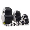 Moonmo 10pcs Animal Pattern Wooden Nesting Toys Russian Nesting Dolls Matryoshka Stacking Dolls (Penguin)