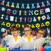 gisgfim 5 Pieces Science Banners Science Classroom Decor Science Chemistry Lab Banner Party Decorations Science Garland Hanging Ornaments for Home School Classroom Scientist Birthday Party Supplies