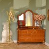 iLAND Dollhouse Furniture and Accessories on 1:12 Scale, Miniature Coat Rack & Full Mirror (Golden Color)