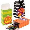JOYIN Halloween Candy Bags Treat Boxes-12 Pieces Halloween Paper Bags Trick or Treat Halloween Sweet Goodie Bags with Ribbon, Halloween Party Favors Gift Bags
