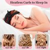Flylipu Heatless Curling Rod Headband, Upgraded 60" Extra Long Soft Hair Curlers to Sleep In, No Heat Curls for Girls Long Hair Medium Hair (Black)