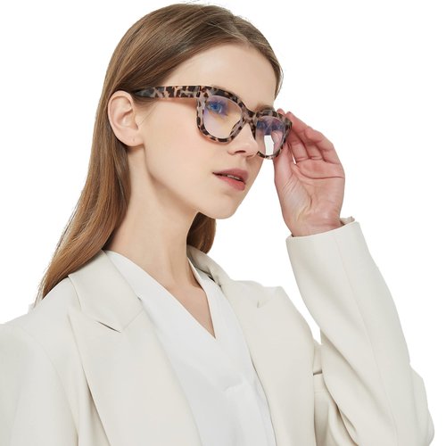 ZXYOO Oversized Reading Glasses for Women,6 Pack Blue Light Blocking Computer Readers Spring hinge（6 pack Mix +1.25）