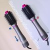 Hair Blow Dryer Brush 4-in-1, Blowout Brush，Negative Ion Detachable Hair Dryer with Diffuser，Hot Air Brush, with Straightener Brush for Women，Hair Salon at Home