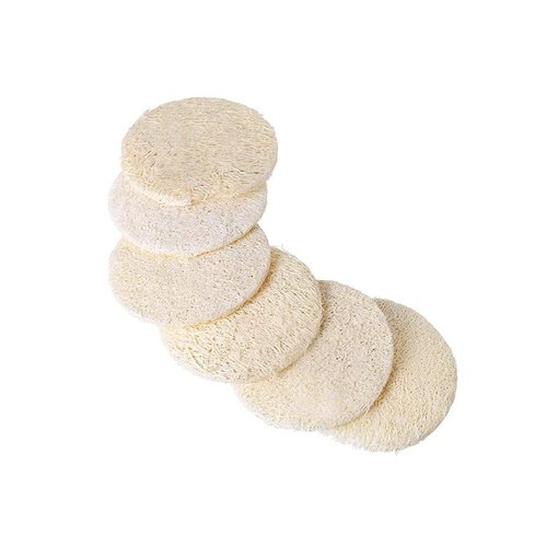 50 Pcs Natural Loofah Sponge Face Body Exfoliator Scrubber Cleansing Pads for Face &Body