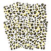 Leopard Print Temporary Tattoos, 6-Sheet Realistic Leopard Skin Tattoo Stickers for Adults and Kids, Perfect for Halloween and Costume Parties (Gold)