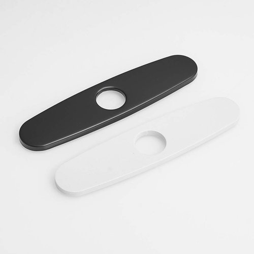 GIMILI 10 Inch Hole Cover Deck Plate Escutcheon for Kitchen Sink Faucet Single Hole Matte Black