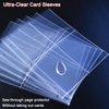 50 Pack 400 Pockets 2.5x3.5" Trading Card Sleeves,Double-Sided 4 Pocket 6.1x7.6" Page Protector,Ultra-Clear Game Card Sheets for A5 Mini 3 Ring Binder