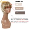 QUEENTAS Pixie Layered Short Blonde Wigs for White Women Black Women Synthetic Hair (Blonde Mixed Brown)