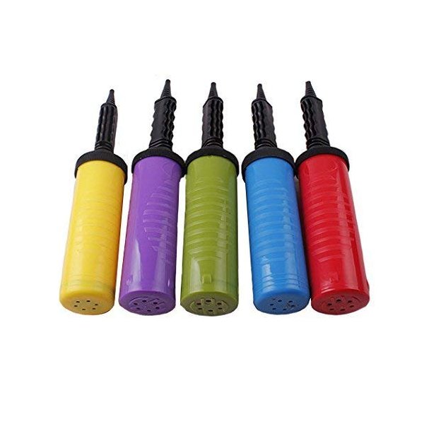 Dual Action Hand Pump for Balloon, Hopper Ball, Rody Horse and More - Color May Vary