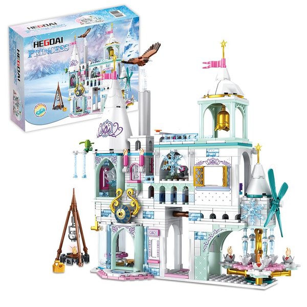 HEGOAI Friends Winter Snow House Building Set, Princess Castle Building Toys, Ideal Gifts for Girls，725 Pieces Bricks Compatible with Lego Sets