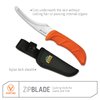 OUTDOOR EDGE Zip Blade - 4.0" Fixed Blade Hunting Knife for Skinning and Gutting Big Game - Includes Black Nylon Belt Sheath