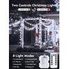 Outdoor Fairy Lights Battery Operated, 2 Pack Twinkle String Lights with Remote, 5 Feet 60 LEDs Firecracker Starry Lights for DIY Wreath Wedding Party Bedroom Mason Jar Holiday Christmas, Pure White