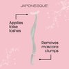 JAPONESQUE False Lash Applicator Tweezers - Lash Pad Cushioned Safety Tweezers - Dual Ended Lash Applicator Tool With Built In Stainless Steel Lash Comb
