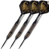 CUESOUL 20 Grams Steel Tip Darts Set with Black deluxe PU darts case-Black Scorpion