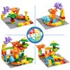 burgkidz Marble Run Building Blocks Dino Toys: STEM Ball Race Track for Boys & Girls with Functional Dinosaur Building Blocks, Marbles Maze Game Toy Set for Kids Ages 3 4-8