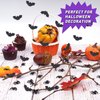 WHXGQ 200 Pcs Plastic Bats Spiders Halloween Mini Bats and Fake Spiders for Halloween Decorations Creepy Scary Prank Toys Plastic Insec Toys Halloween Miniatures
