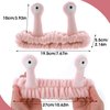 WLLHYF Spa Headband Facial Makeup Head Band Microfiber Soft Coral Fleece Head Wraps Snail Cartoon Cute Hair Accessories Elastic Skincare Hair Band for Women Girls Washing Face Beauty (Pink)