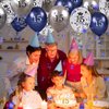 15th Blue Birthday Balloon Decorations, 15PCS Navy Blue Silver 15th Happy Birthday Balloons for Boy Girl 15 Anniversary Birthday Party Latex Inflatable Clear Confetti Balloons Indoor Outdoor Supplies