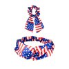 Patriotic Turban Headband Hair Scrunchies American USA Flag Headwear Hair Bands Tie JHN62 (2 Pcs-Set A)