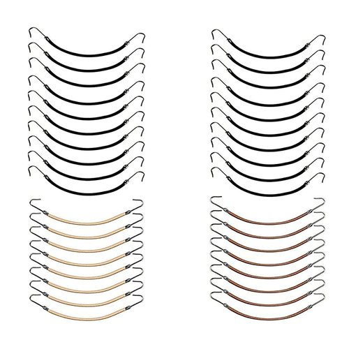YBB 36 Pcs Ponytail Hooks Hair Clips, Elastic Hair Ties Ponytail Holders for Women Hair Styling (Black, Brown and Gold)