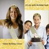 CURASA Birthday Sash and Crown for Women 40th Birthday Sash Gold Birthday Crown Adult Women Rhinestone Birthday Tiara Gold Its My 40th Birthday Sash Birthday Decoration for Party Gifts