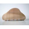 Generic Glossy blonde beige hair claw clip with wood grain effect