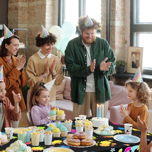 3 Pcs Glow Party Table Covers Neon Party Tablecloths Glow in The Dark Party Tablecloths Decorations Neon Party Table Cover Supplies for Glow Party Favors, Neon Birthday Party and Black Light Party