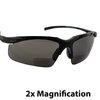 Apex Bifocal Safety Glasses UV400 Magnifying Reading Eyewear 2.00 Magnifier
