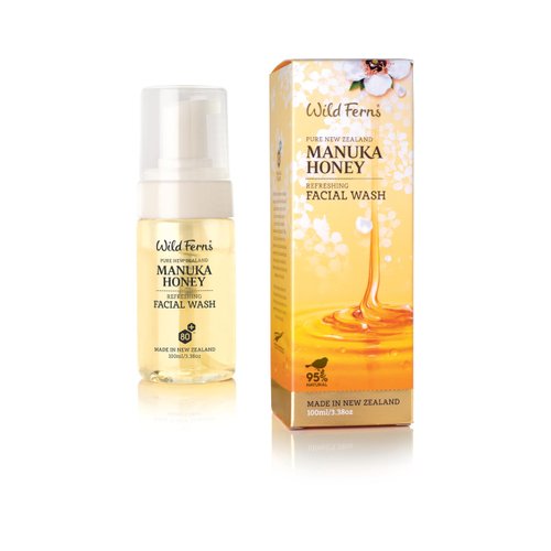 Wild Ferns Manuka Honey Refreshing Facial Wash, 95% Natural, 100 milliliters