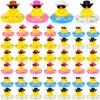 Sosation Cowboy Rubber Duck Bulk Mini Car Yellow Duckies Bath Toys Party Favor with Mini Hat Swim Circle Necklace Sunglasses Car Ornaments for Summer Birthday Swimming Supplies(24 Pcs, Novel Style)