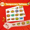 48 Hero 24PCS Hero Temporary Tattoos Sticker 24PCS Slap Bracelets Perfect for Themed Birthday Party Favors Baby Showers or Classroom Rewards Ideal Decor and Gifts for Girls and Boys