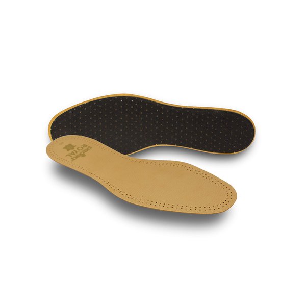 Pedag Royal | Genuine Lambskin Leather Insoles | Made in Germany | Vegetable-Tanned Leather | Activated Carbon for Anti-Odor | Latex Foam Padding | Thin & Absorbent | US Women 5/ EU 35 | Tan