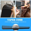 Boao 6 Pieces Taper Comb Carbon Fiber Salon Hairdressing Comb Fine and Wide Tooth Comb Heat Resistant Tapering Barber Comb for Men and Women Most Hair Types(Black)