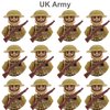 DraBEx WW2 Military People Building Set Army Men Action Figures, World War 2 Soldier Figures American vs German Army Battle WW2 Playset / 100 pcs (Armey Men 2)