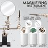 RamPro - Helping Hand Magnifier Glass Stand with Flexible Neck LED Flashlight & Alligator Clips - 3X Magnifying Lens, Perfect for Soldering, Crafting & Inspecting Micro Objects