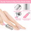 OWIIZI Foot File Pedicure Foot Scrubber for Callus Remover, Stainless Steel Foot Exfoliator Grater Feet Rasp Scraper Hard Cracked Dead Skin Removers for Wet and Dry Foot