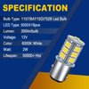 GIVEDOUA 1157 LED Car Bulb, BAY15D 7528 2057 2357 LED Replacement Light Bulbs for 12V RV Car Camper Trailer Brake Lights, Super Bright 5050 18-SMD 6000K White,（10pcs）